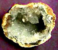 geode with quartz crystals