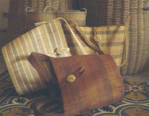 handbags made of henequen fiber