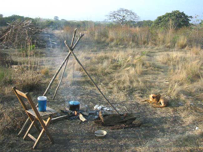 campfire in Chiapas