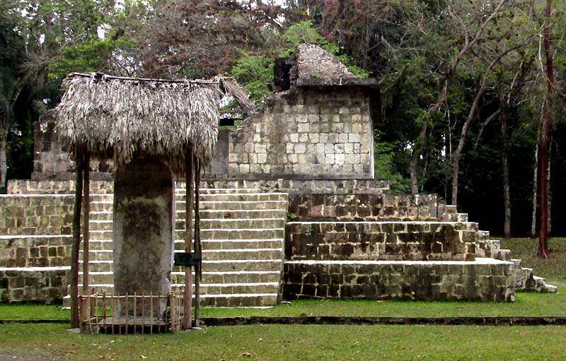 Maya ruin in El Seibal Archaeological Park, Guatemala