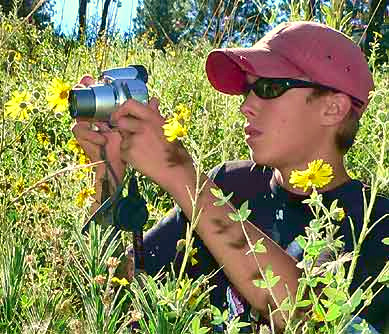 Andre Sage of Nevada taking a picture; image courtesy of Daniel Adams of California