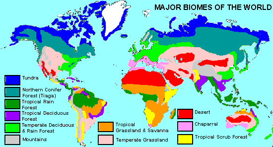 Grasslands Biome Map