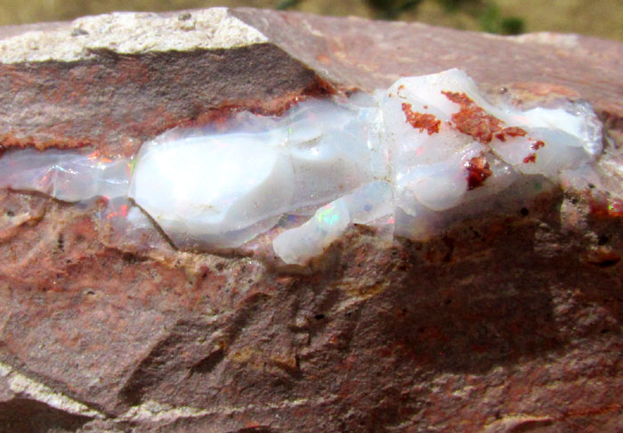 rhyolite, vein of quartz