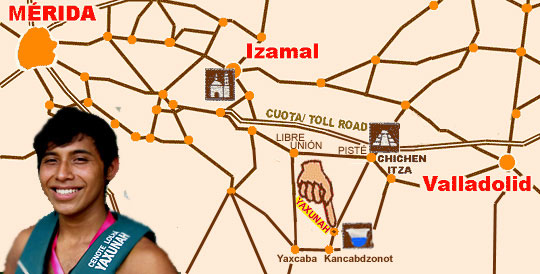 map to Yaxunah